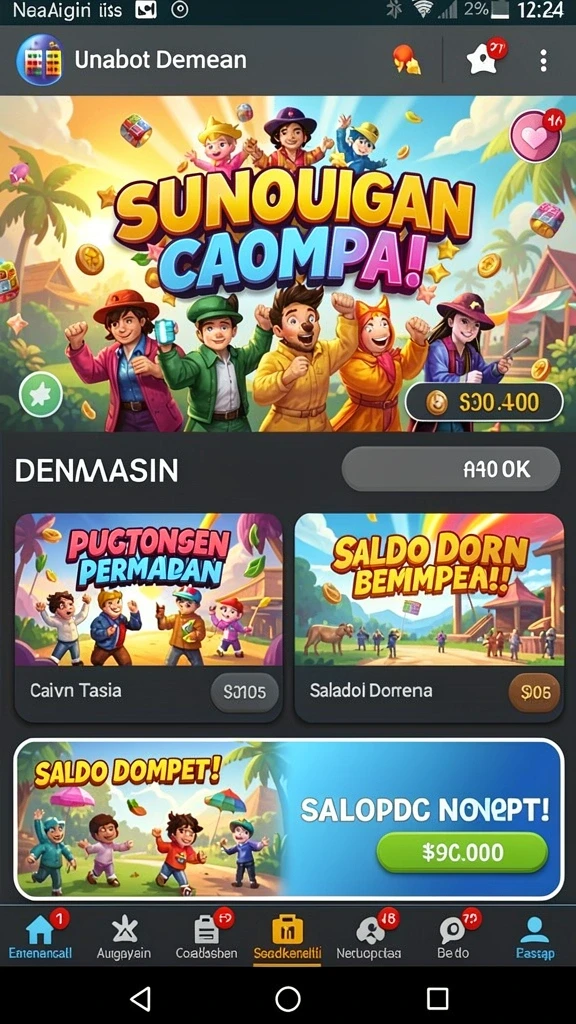 Tampilan antarmuka yang colorful dan menarik.