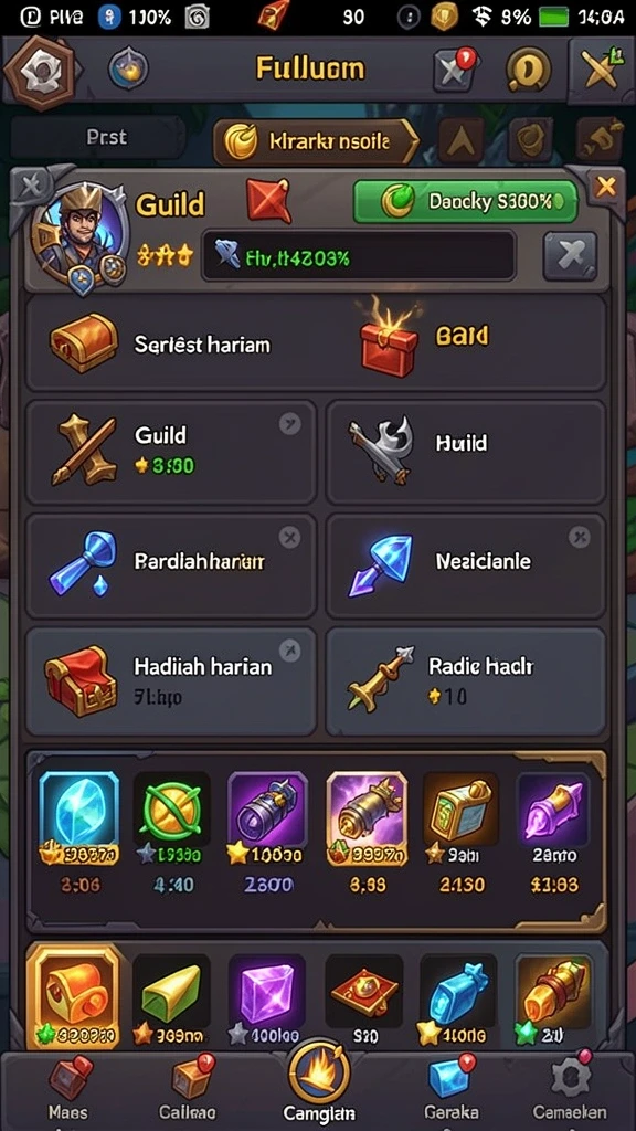 Tampilan menu utama yang menarik.
