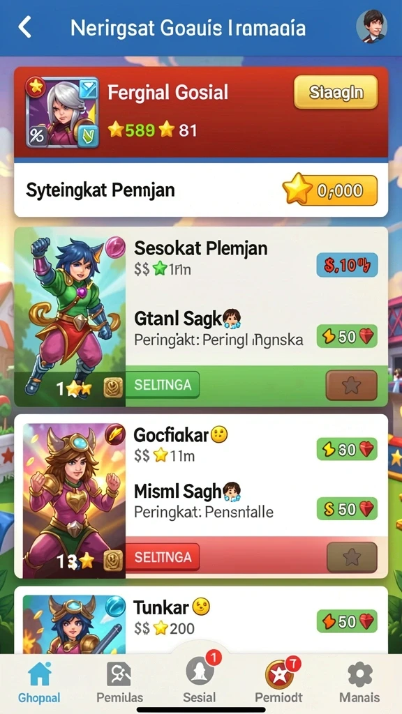 Beragam pilihan permainan yang seru dan menghibur.