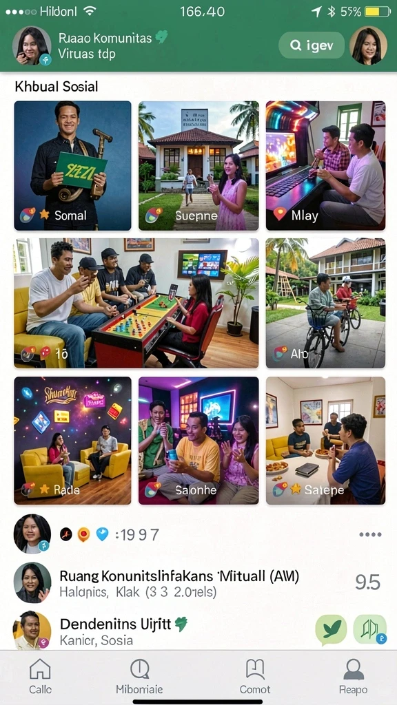 Tampilan grafis yang menarik dan cerah.