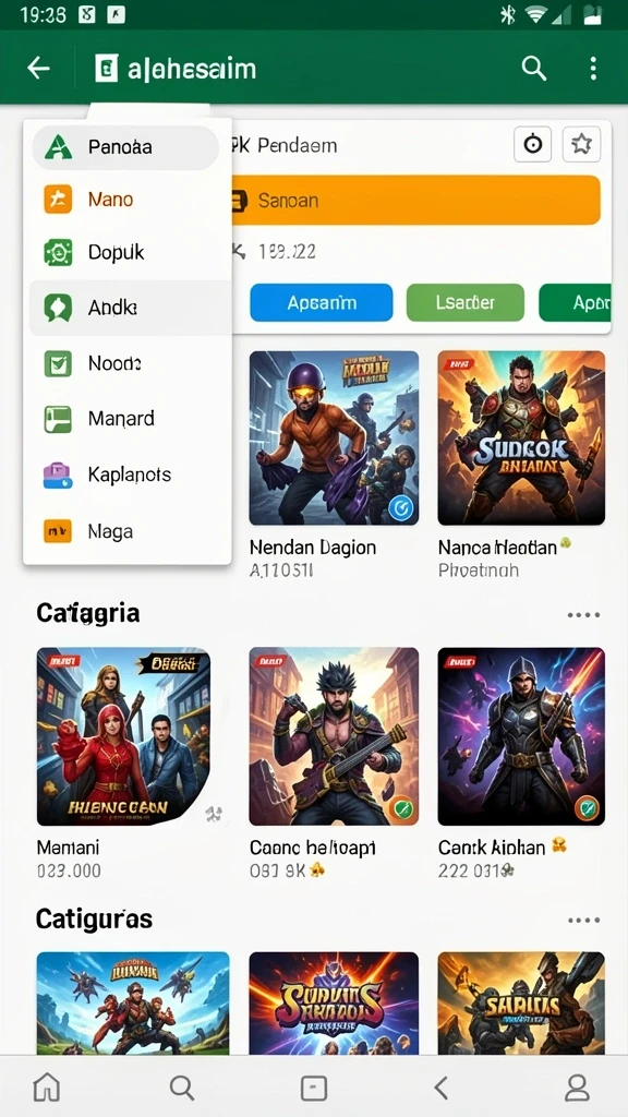 Tampilan awal yang menarik dan mudah dinavigasi.