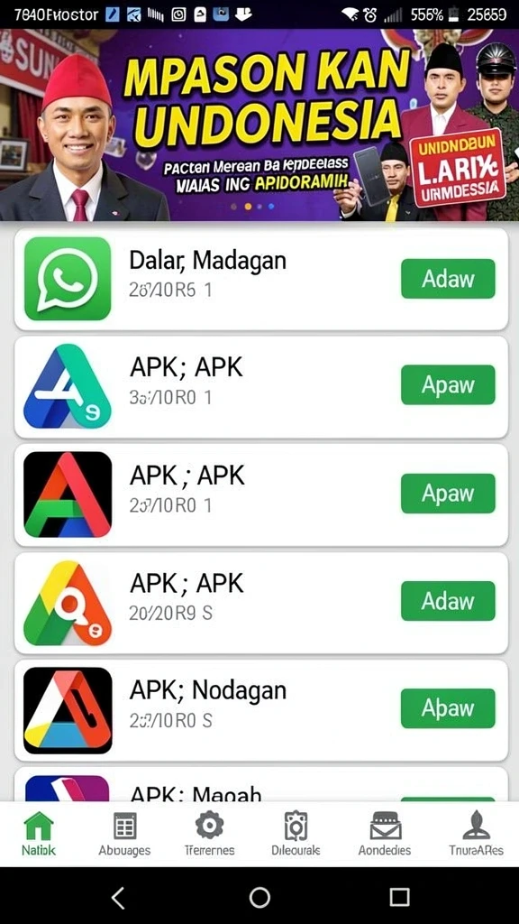 Tampilan antarmuka yang bersih dan intuitif.