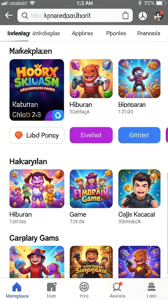 Berbagai karakter lucu yang bisa dimainkan.