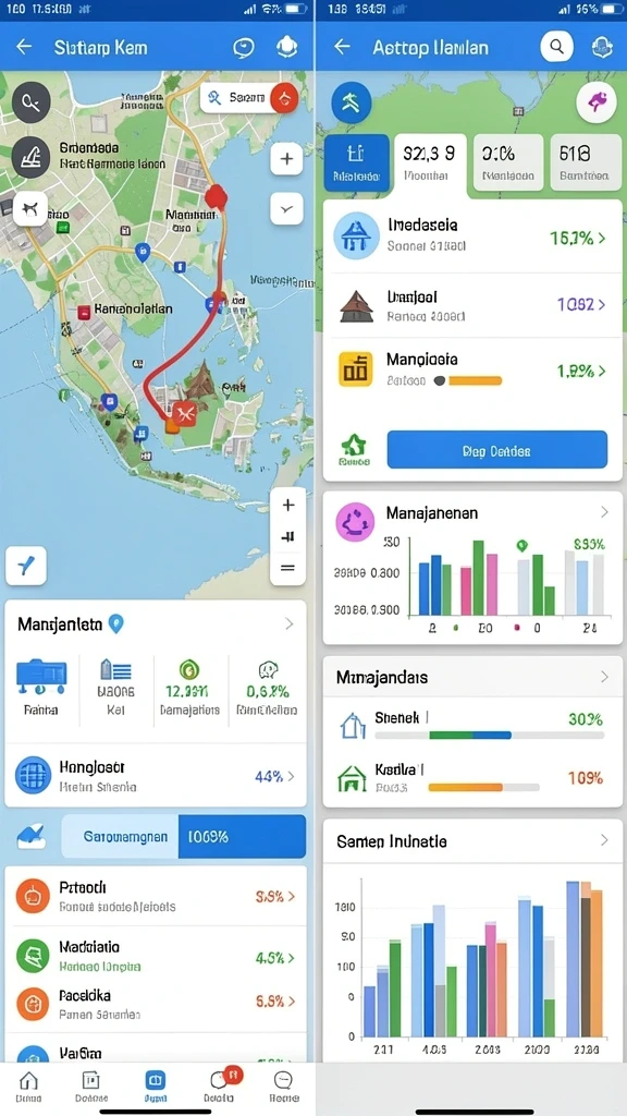 Pemandangan grafis yang menawan dan penuh warna.