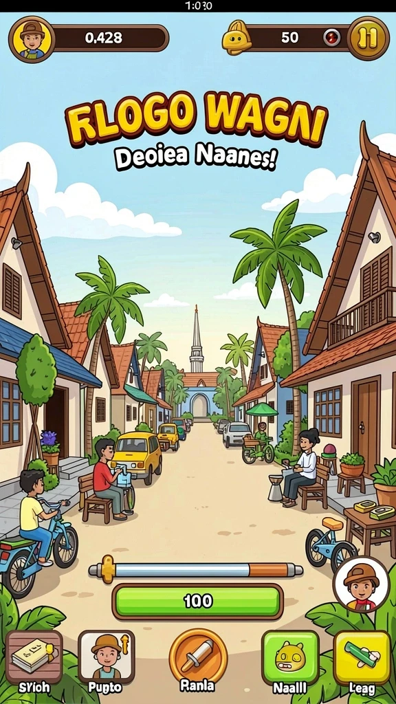 Screenshot menampilkan karakter dan item menarik dalam permainan.