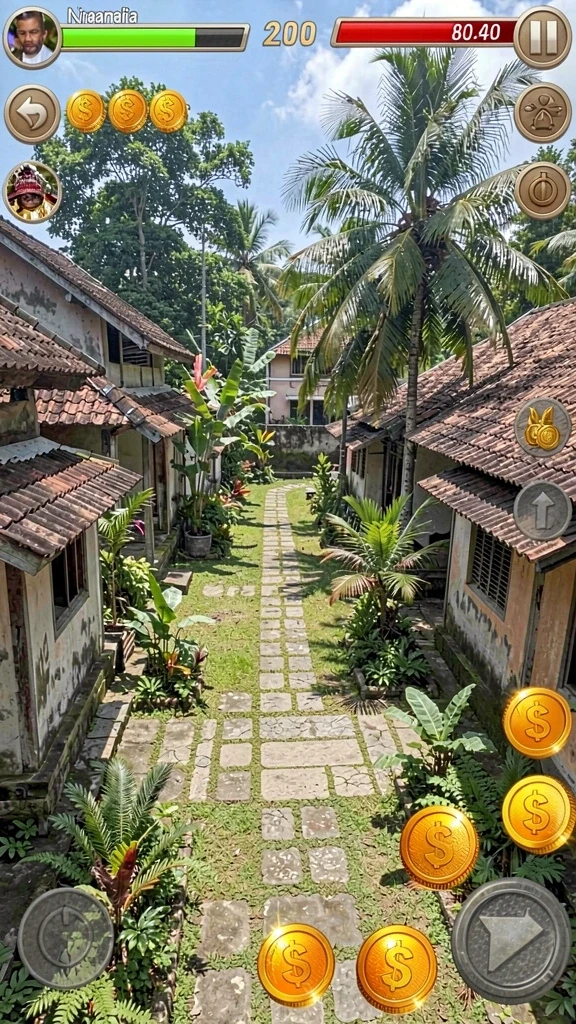 Aksi balapan seru antar pemain di jalur yang menantang.